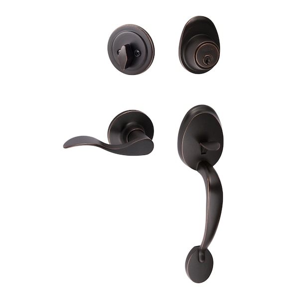 Sure-Loc Hardware Sure-Loc Hardware Alta Handleset, Snowbird Handleset Trim, Vintage Bronze, Left Hand AT507-SB LH 11P - main